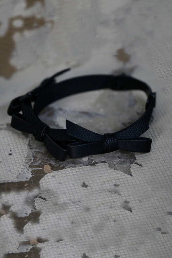 YVMIN*SST Ribbed Rubber Bow Tie Headband 21381